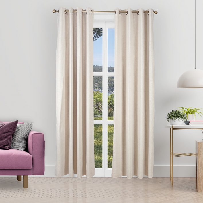 וילון האפלה 100% בצבע אבן